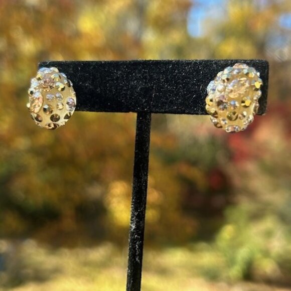 ALEXIS BITTAR “Cosmic Dust” Swarovski Crystal Lucite EARRINGS - Picture 5 of 9